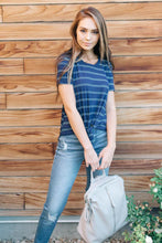 Load image into Gallery viewer, Ainsley Striped Top in Navy
