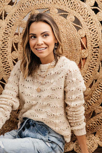 Daria Knit Sweater in Ivory