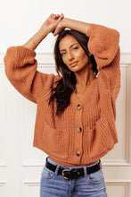 Load image into Gallery viewer, Celeste Button Front Cardigan in Rust
