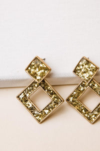 Diamond High Earrings in Gold