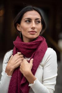 C.C. Scarf in Burgundy