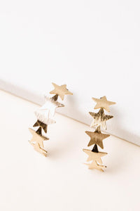 Curved Star Earrings