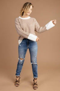 Cozy Thoughts Color Block Sweater