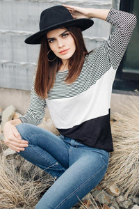 Around the Clock Color Block Top