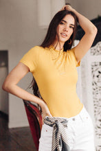 Load image into Gallery viewer, Annika Mock Neck Top In Mustard
