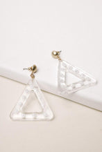 Load image into Gallery viewer, Clear Triangle Earrings
