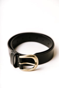 Black Genuine Leather Belt