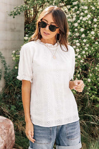 Alliza Eyelet Top