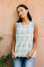 Load image into Gallery viewer, Demi Embroidered Top in Sage Green
