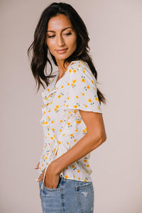 All Tied to You Floral Wrap Top