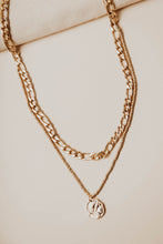 Load image into Gallery viewer, Beaded Gold Coin Chain Necklace
