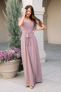 Florence Sweetheart Maxi Dress in Mauve