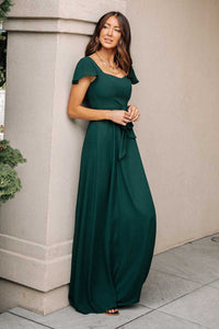 Florence Sweetheart Maxi Dress in Emerald