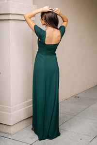 Florence Sweetheart Maxi Dress in Emerald