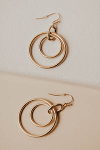 Drop Down Circle Earrings