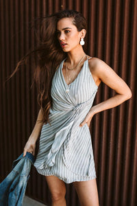 Gaby Striped Twist Dress - FINAL SALE