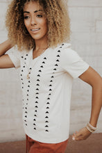 Load image into Gallery viewer, Embroidered Triangle Tee
