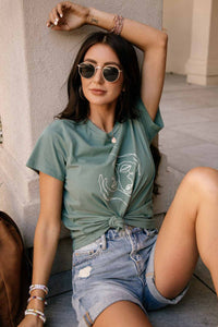 Abstract Face Graphic Tee
