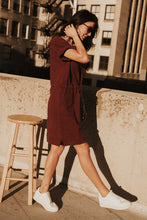 Load image into Gallery viewer, Drawstring Sport Dress in Burgundy
