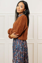 Load image into Gallery viewer, Brielle Cropped Sweater in Brown-FINAL SALE
