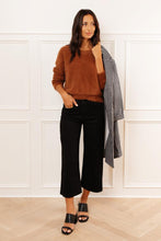 Load image into Gallery viewer, Brielle Cropped Sweater in Brown-FINAL SALE
