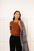 Load image into Gallery viewer, Brielle Cropped Sweater in Brown-FINAL SALE
