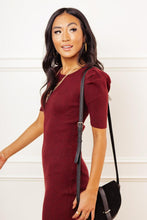 Load image into Gallery viewer, Camille Sweater Dress in Burgundy
