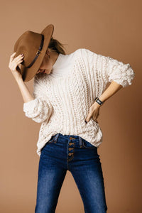 Amandine Knit Sweater in Ivory