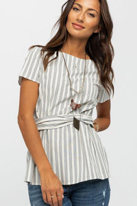 Get Tied Up Ivory Top - FINAL SALE